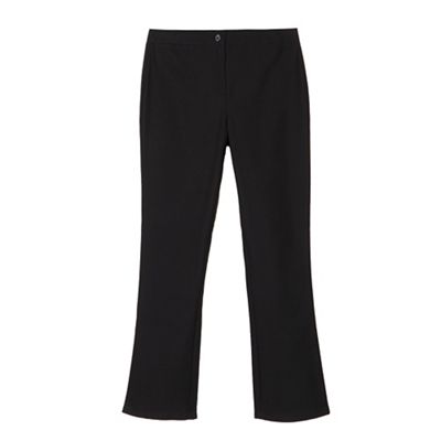 Pack of two girls' black bootcut school trousers